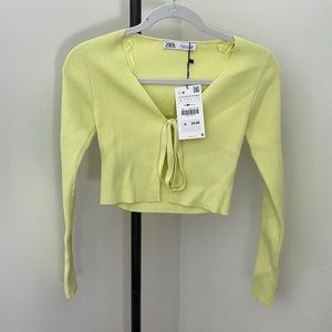 Zara tie front sweater (size S)